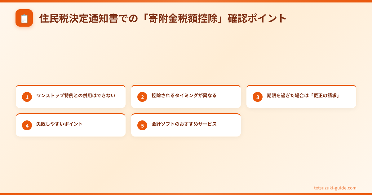 確定申告 ふるさと納税 やり方 - 住民税決定通知書での「寄附金税額控除」確認ポイント
