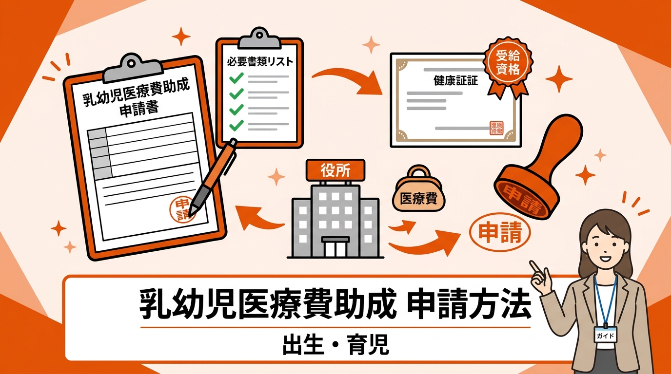 乳幼児医療費助成 申請方法 アイキャッチ画像