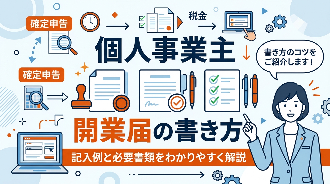 個人事業主 開業届 書き方 アイキャッチ画像