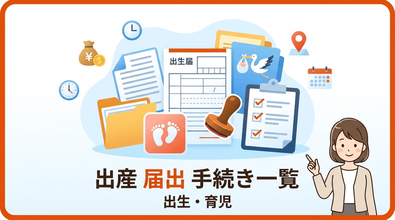 出産 届出 手続き 一覧 アイキャッチ画像