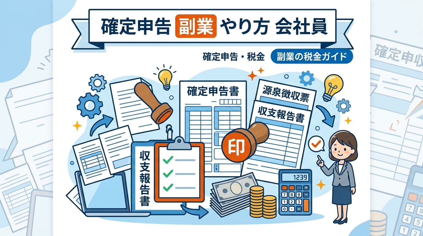確定申告 副業 やり方 会社員 アイキャッチ画像