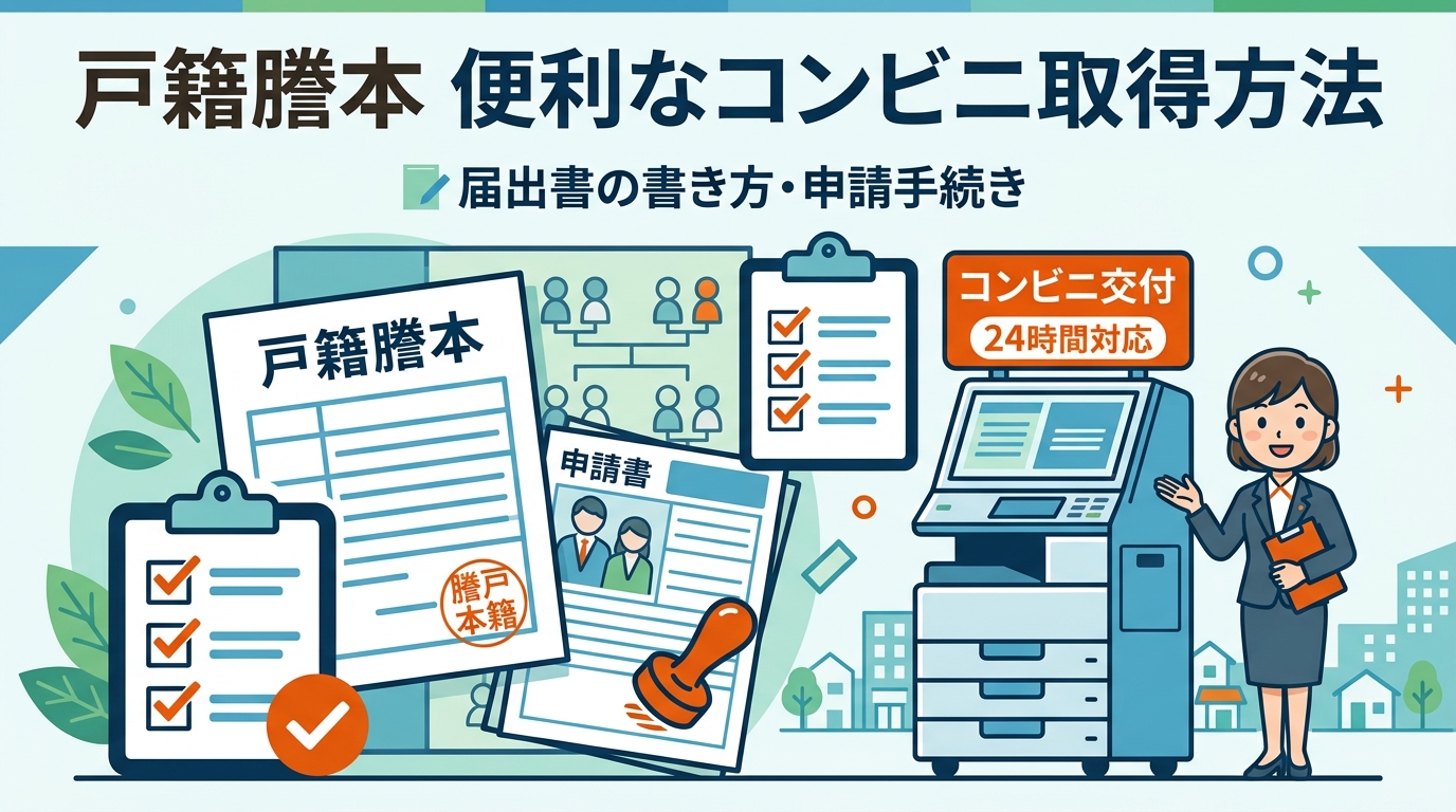 戸籍謄本 取り方 コンビニ アイキャッチ画像