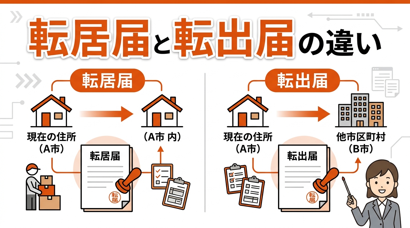 転居届 転出届 違い アイキャッチ画像