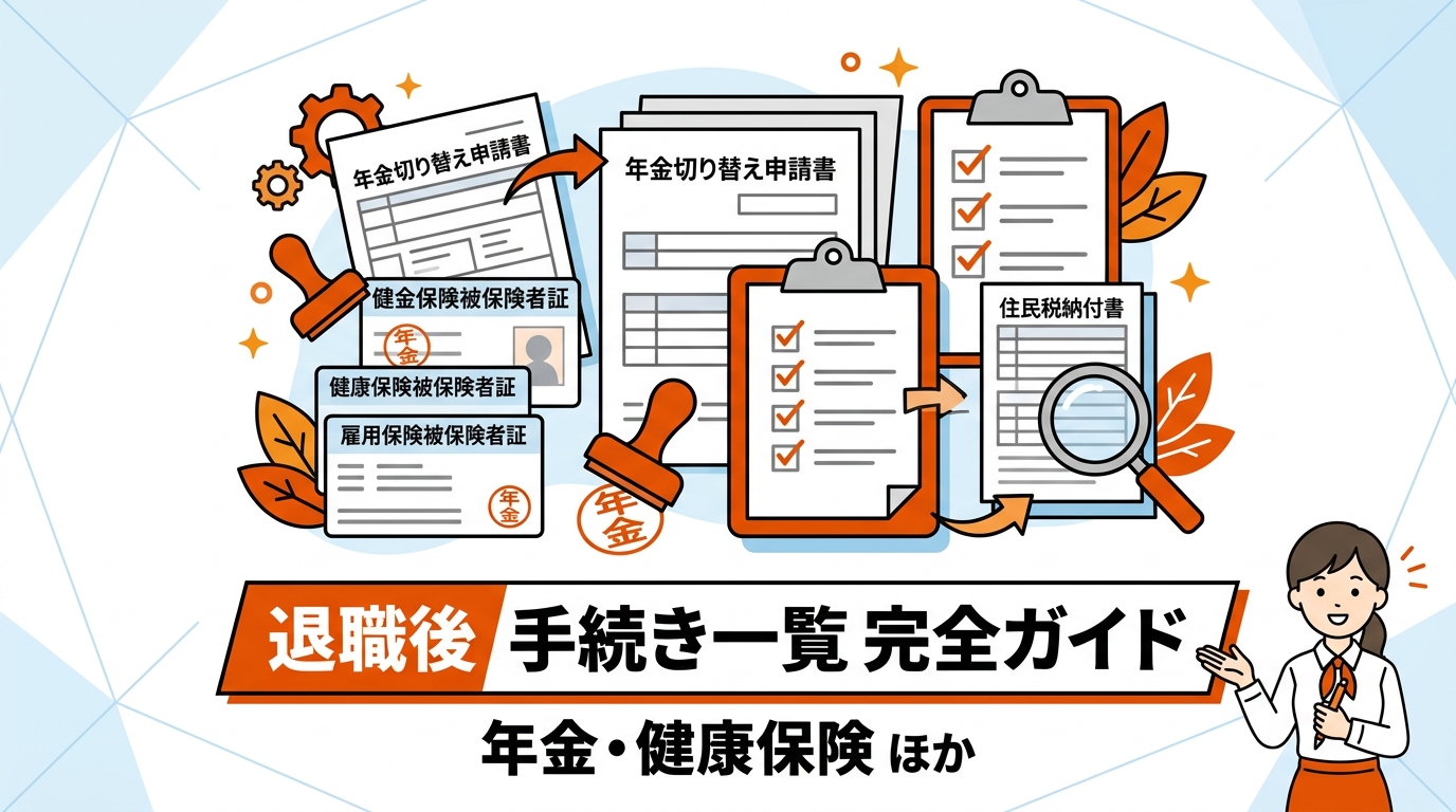 退職後 手続き 一覧 完全ガイド アイキャッチ画像