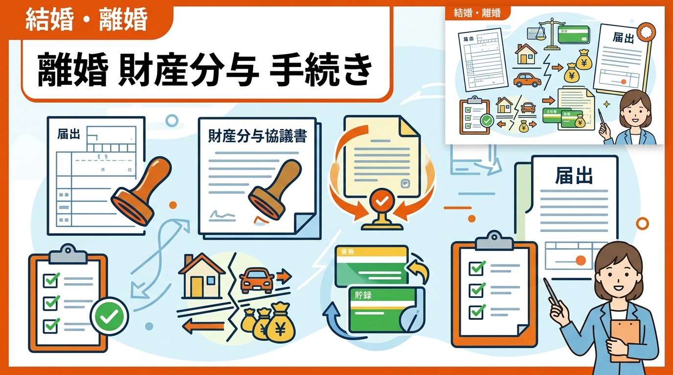 離婚 財産分与 手続き アイキャッチ画像