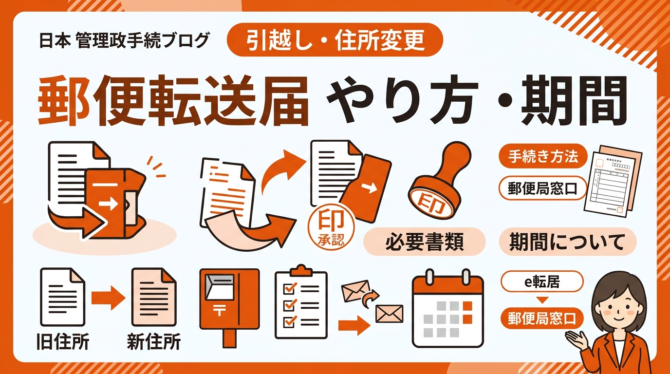 郵便 転送届 やり方 期間 アイキャッチ画像